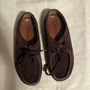 Women’s Brown Suede Clarks Wallabees 7.5 Shoes